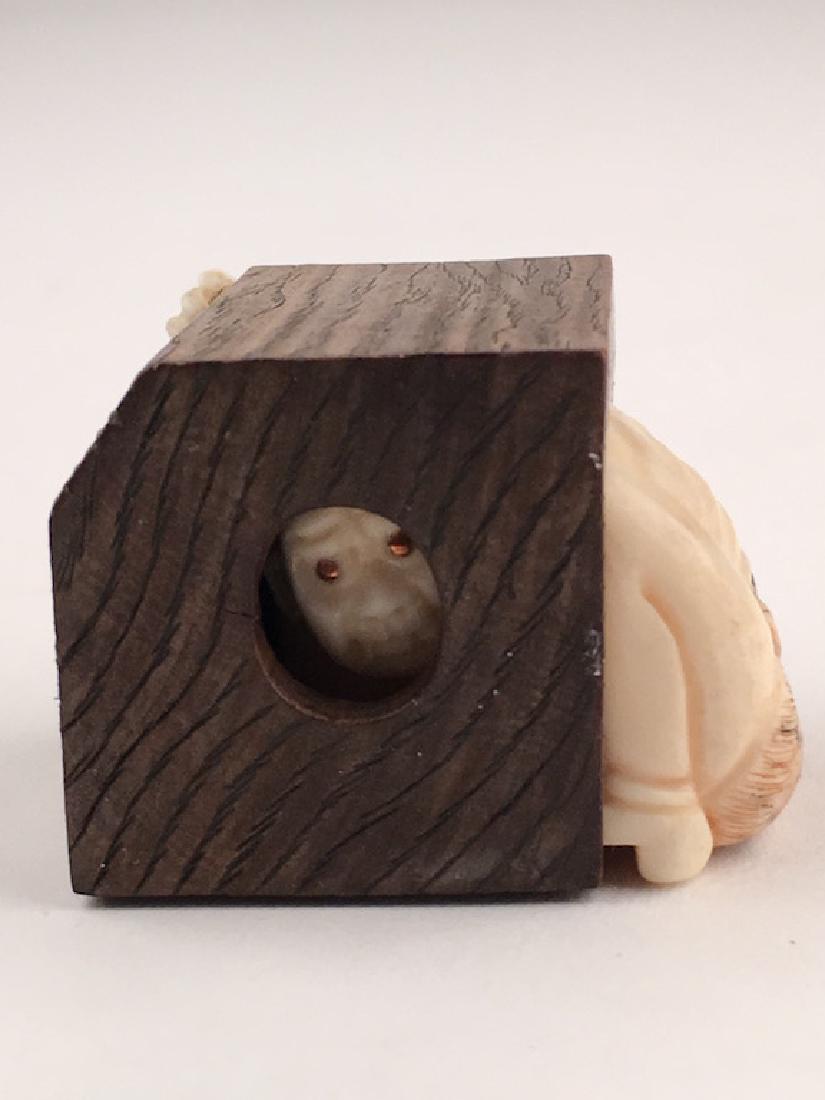 Japanese carved and polychromed figure (1 of 6)