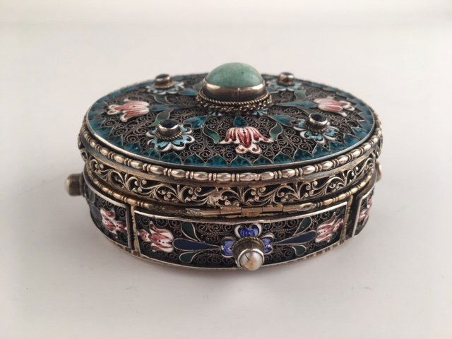 Austrian/Hungarian silver and gold wash hindged box wit (1 of 8)