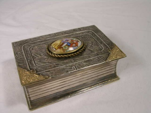 STERLING SILVER MECHANICAL SINGING BIRD BOX.THE - 3