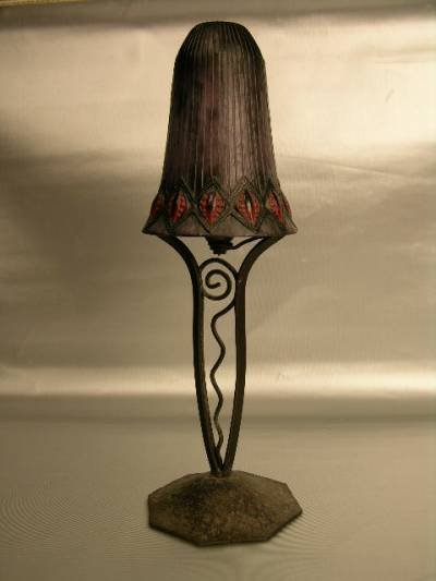 G. ARGY ROUSSEAU "PATE DE VERRE" LIGHTING.PURPLE 