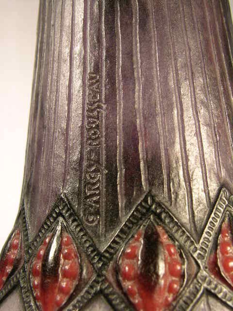 G. ARGY ROUSSEAU "PATE DE VERRE" LIGHTING.PURPLE  - 3