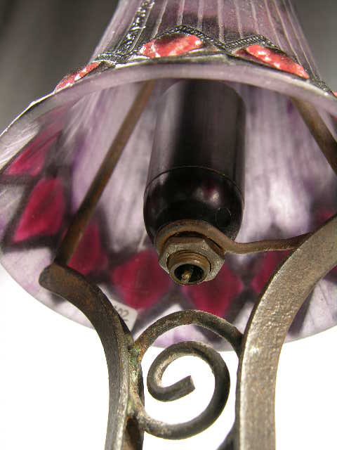 G. ARGY ROUSSEAU "PATE DE VERRE" LIGHTING.PURPLE  - 5