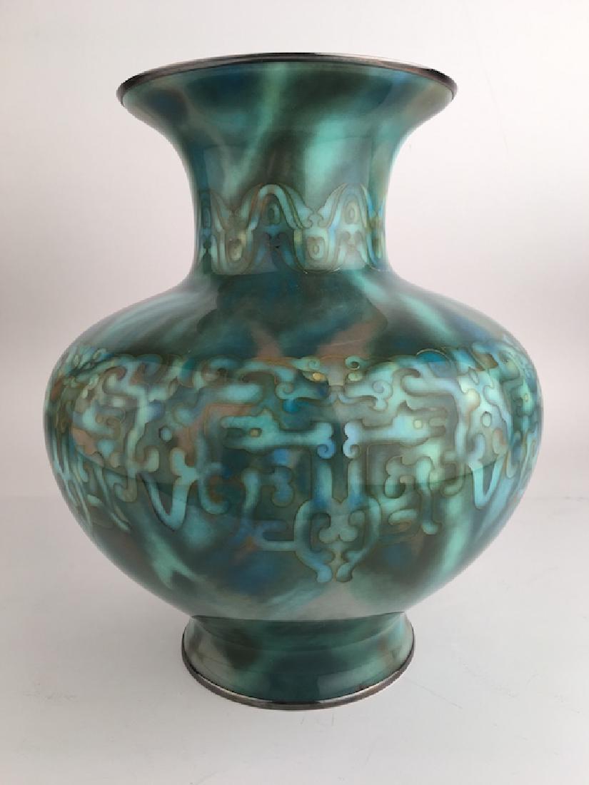 20 th Century large cloisonne  baulster shaped vase (1 of 6)