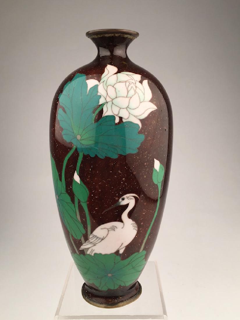 20 th century Japanese silver wire cloisonne vase (1 of 7)