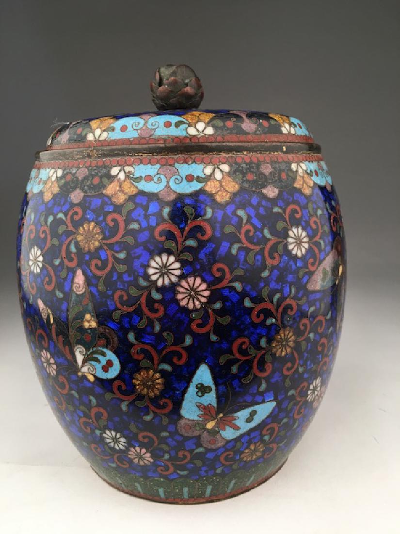 18 th century Japanese cloisonne ginger jar. (1 of 4)