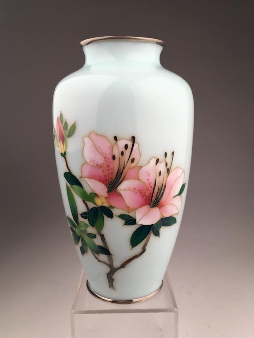 20 th century Japanese silver wire cloisonne vase (1 of 9)
