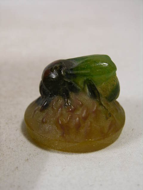 PATE DE VERRE INKWELL IMPRESSED "A WALTER NANCY". - 2