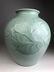 A very large porcelain baluster vase highly chased deco - 3