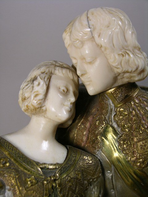 MARQUET BRONZE AND IVORY FIGURINE. - 3