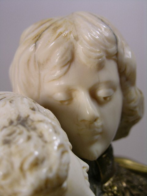 MARQUET BRONZE AND IVORY FIGURINE. - 5