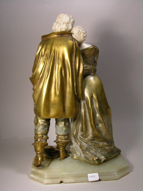 MARQUET BRONZE AND IVORY FIGURINE. - 7