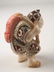 Carved Japanese Netsuke man with a fish on his back. - 4