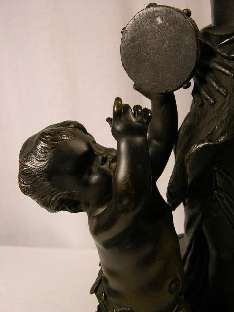 CHARLES CLODION:BRONZE FIGURE OF MAN AND WOMAN WI - 3