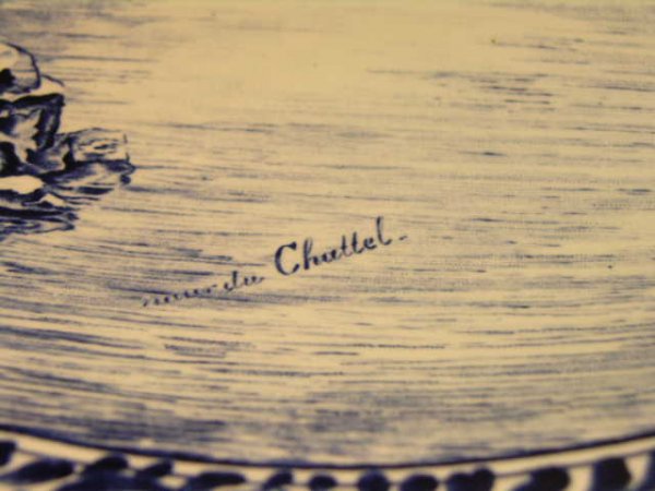 DELF PORCELAIN CHARGER DECORATED WITH A WINDMILL - 2