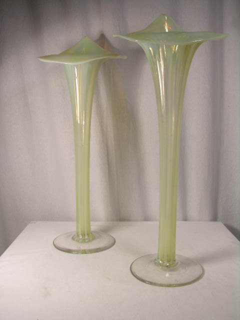 PAIR OF JACK IN THE PULPIT VASES. ATTRIBUTED TO