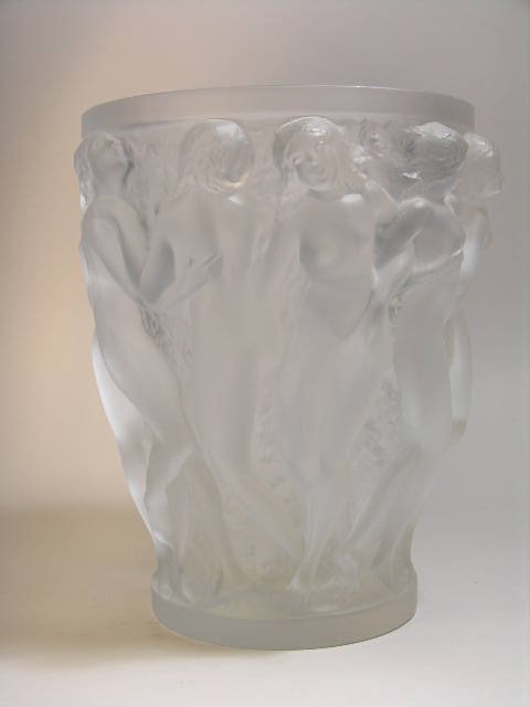 LALIQUE "BACCHANTES" VASE.