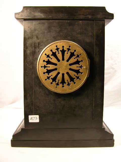 ANTIQUE PIETRA DURA CLOCK WITH HAND PAINTED DIAL. - 3