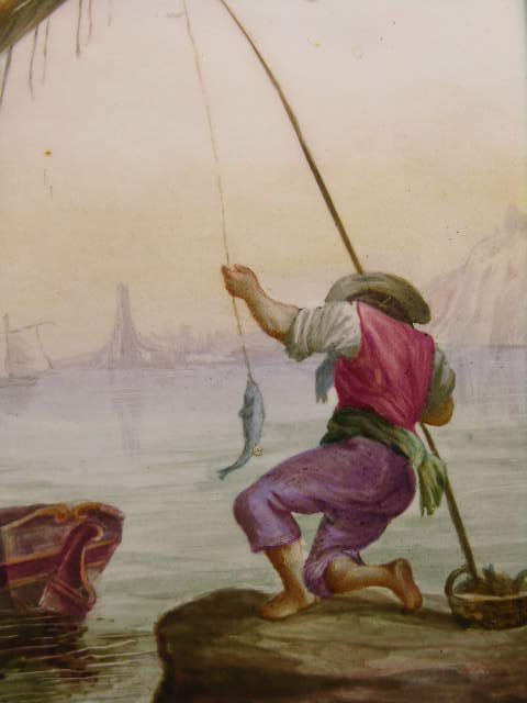 HAND PAINTED AND FRAMED PLAQUE DEPICTING A FISHI - 3