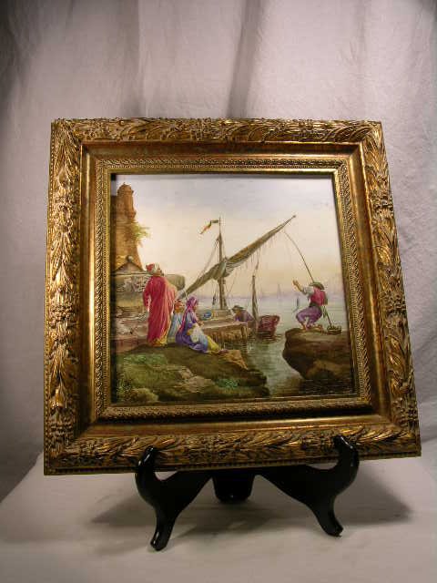 HAND PAINTED AND FRAMED PLAQUE DEPICTING A FISHI - 5