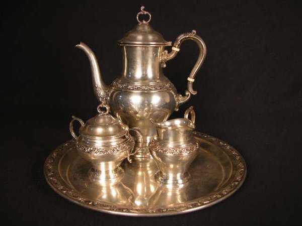 FOUR PIECE "GORHAM" (AMERICAN) STERLING SILVER TE - 8