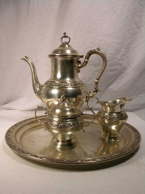 FOUR PIECE "GORHAM" (AMERICAN) STERLING SILVER TE - 9