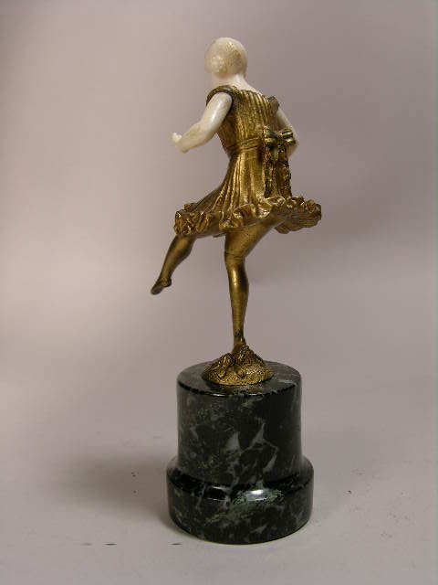 ROLFRITSCH: GILT BRONZE CARVED FIGURINE. - 3