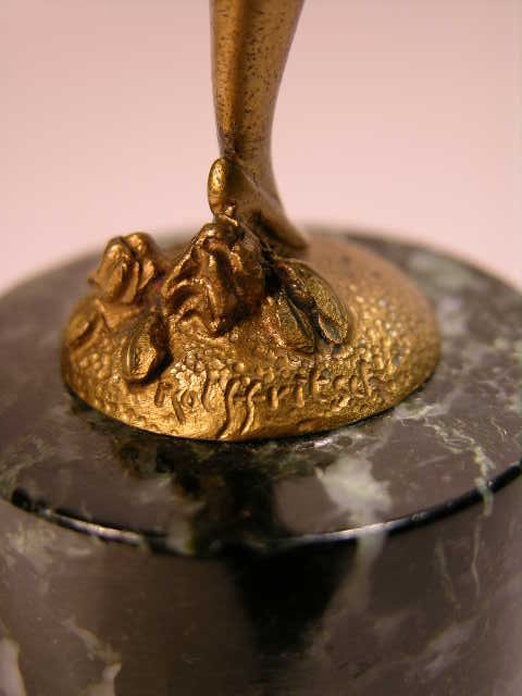 ROLFRITSCH: GILT BRONZE CARVED FIGURINE. - 4