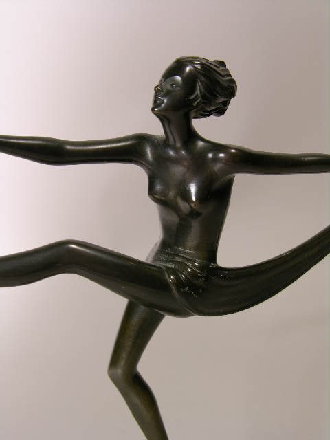 LORENZL: A NICE BRONZE FIGURE OF A FEMALE DANCER. - 2