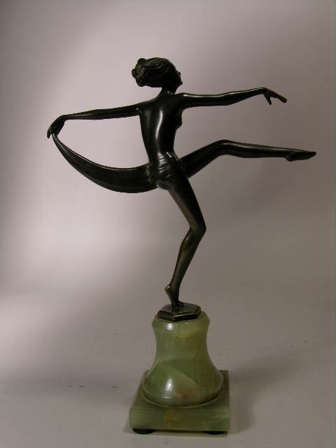 LORENZL: A NICE BRONZE FIGURE OF A FEMALE DANCER. - 4