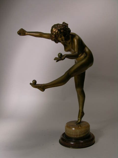 C.J. COLINET BRONZE FIGURE.