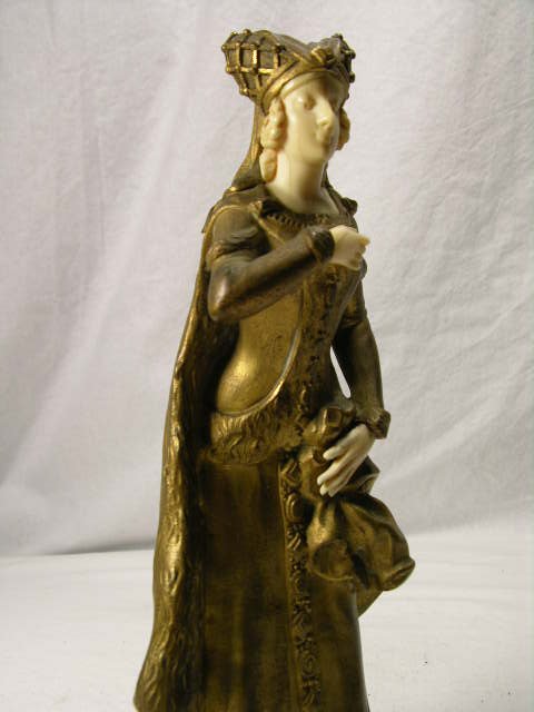 "E. BERNOUDT" (BELGIAN) ART NOUVEAU SILVER GILT
