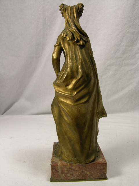 "E. BERNOUDT" (BELGIAN) ART NOUVEAU SILVER GILT - 2