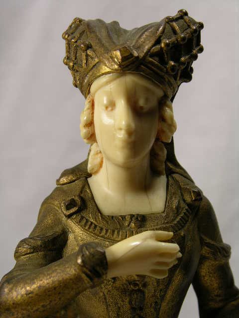 "E. BERNOUDT" (BELGIAN) ART NOUVEAU SILVER GILT - 4
