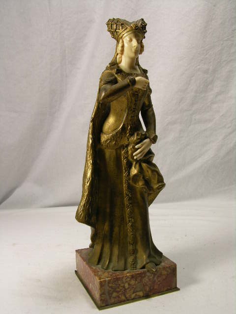 "E. BERNOUDT" (BELGIAN) ART NOUVEAU SILVER GILT - 5