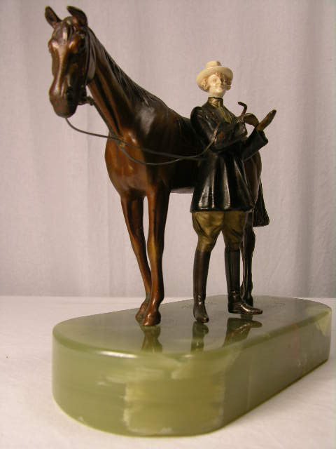 BRONZE AND IVORY: BRUNO ZACH. A BEAUTIFUL SCULPT - 6