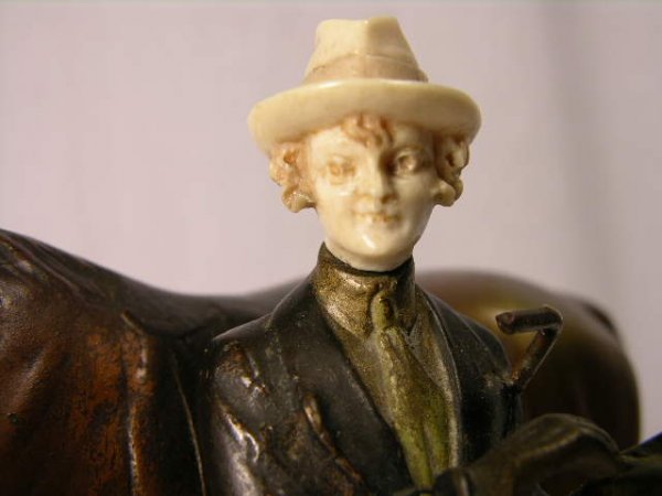 BRONZE AND IVORY: BRUNO ZACH. A BEAUTIFUL SCULPT - 7