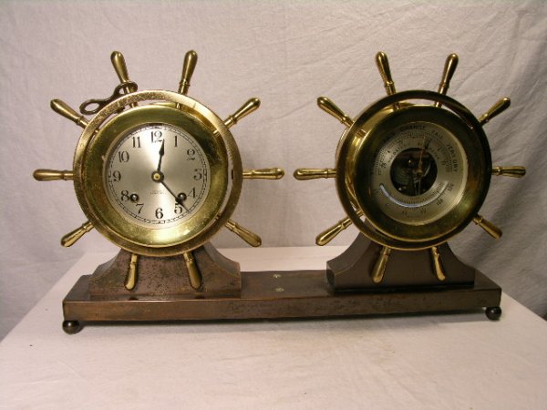 CHELSEA SHIPS CLOCK AND BAROMETER. "PILOT/CLAREM - 2