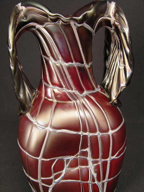 LOETZ PALLME-KONIG MOLD BLOWN GLASS VASE. TWO PUL - 2