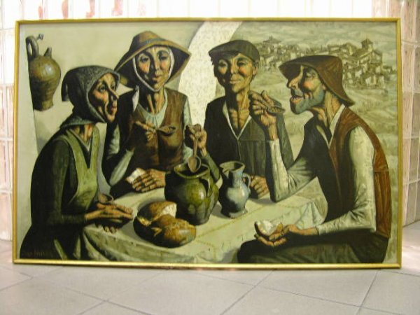 JESUS VILLAR (FRENCH) ON CANVAS PAINTING.
