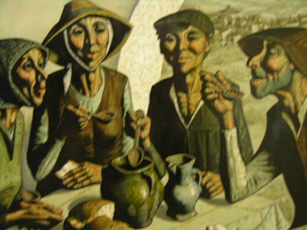 JESUS VILLAR (FRENCH) ON CANVAS PAINTING. - 3