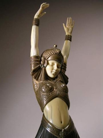 D. H. CHIPARUS BRONZE /IVORY "HINDU DANCER". - 7