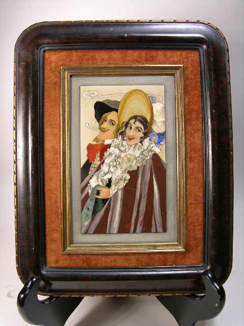 PIETRA DURA PLAQUE BY GIOVANNI MONTELATICI