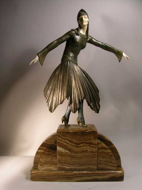 BRONZE-IVORY DH CHIPARUS FIGURINE "STARLIGHT".