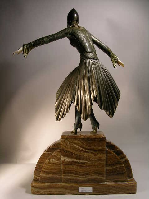 BRONZE-IVORY DH CHIPARUS FIGURINE "STARLIGHT". - 6