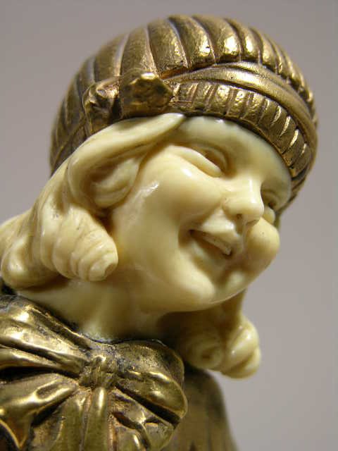CHIPARUS FIGURE OF A YOUNG GIRL WITH HOOP. - 5