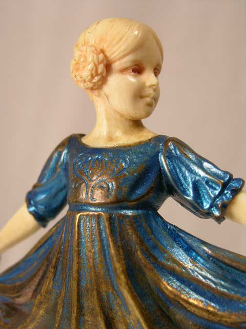 IVORY AND PATINATED BRONZE:F. PREISS. - 2