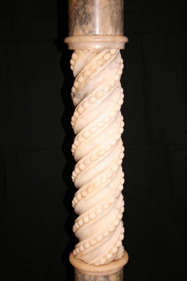 ANTIQUE CARVED ALABASTER SCULPTURE THIS ART D - 7