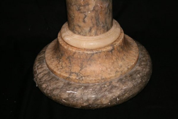 ANTIQUE CARVED ALABASTER SCULPTURE THIS ART D - 8