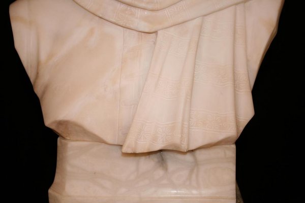 ANTIQUE CARVED ALABASTER SCULPTURE THIS ART D - 9