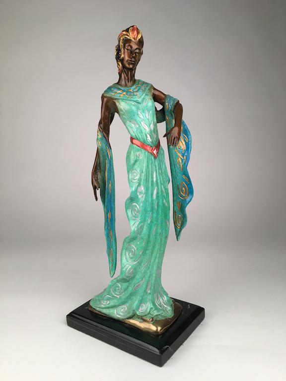Juliet Erte cold painted metal bronze mounted on a (1 of 8)